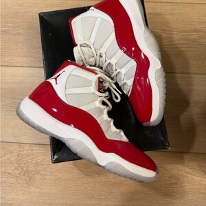 Jordan Air 11 Retro in White, Red, and Black